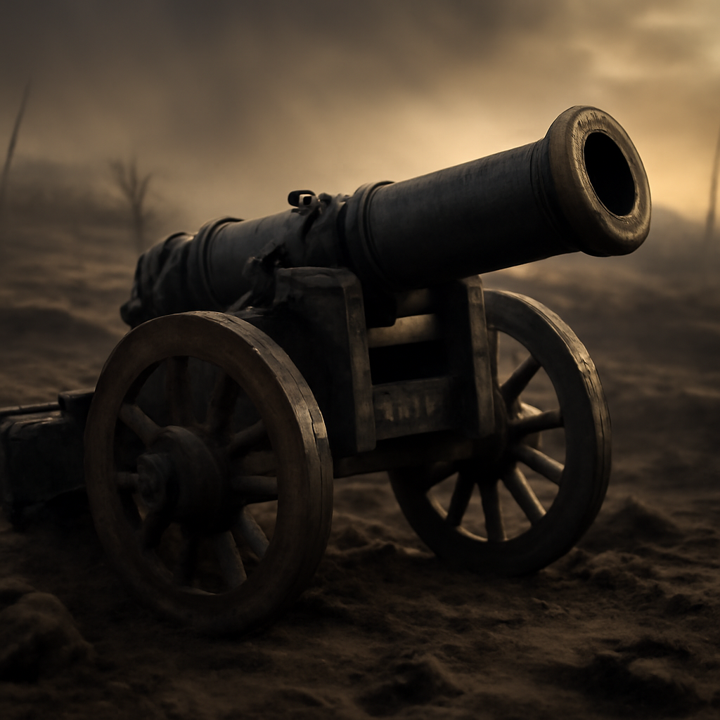 Medieval cannon from 14th century